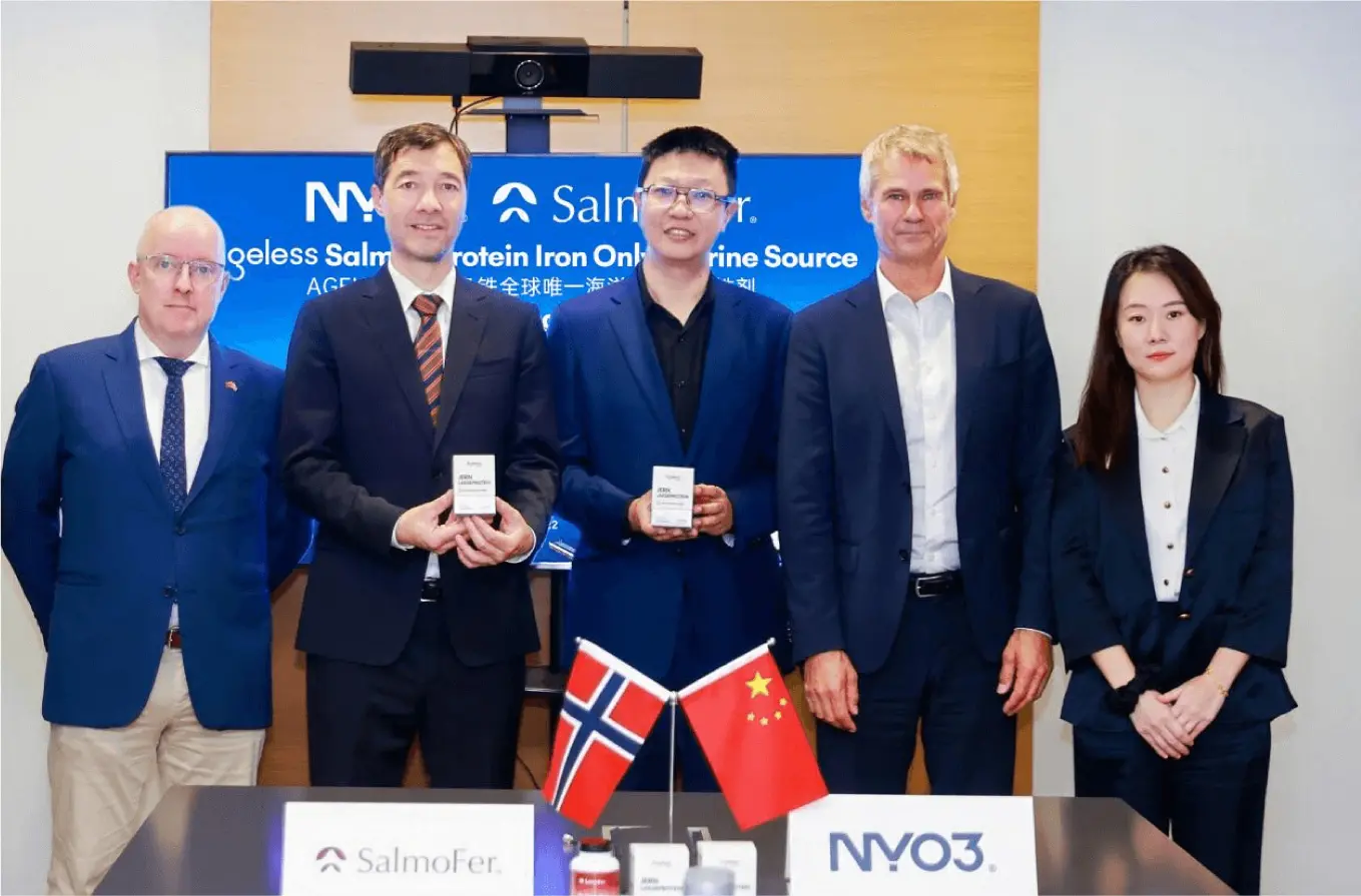 挪威企业NYO3与莱瑞“并船出海”， Ageless三文鱼铁首发引领天然补铁新趋势